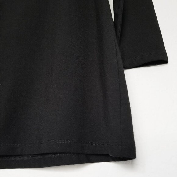 REFORMATION Jaelynn Knit Dress S Black Boat Neck Long Sleeve Mini $148 Tencel - Picture 9 of 15